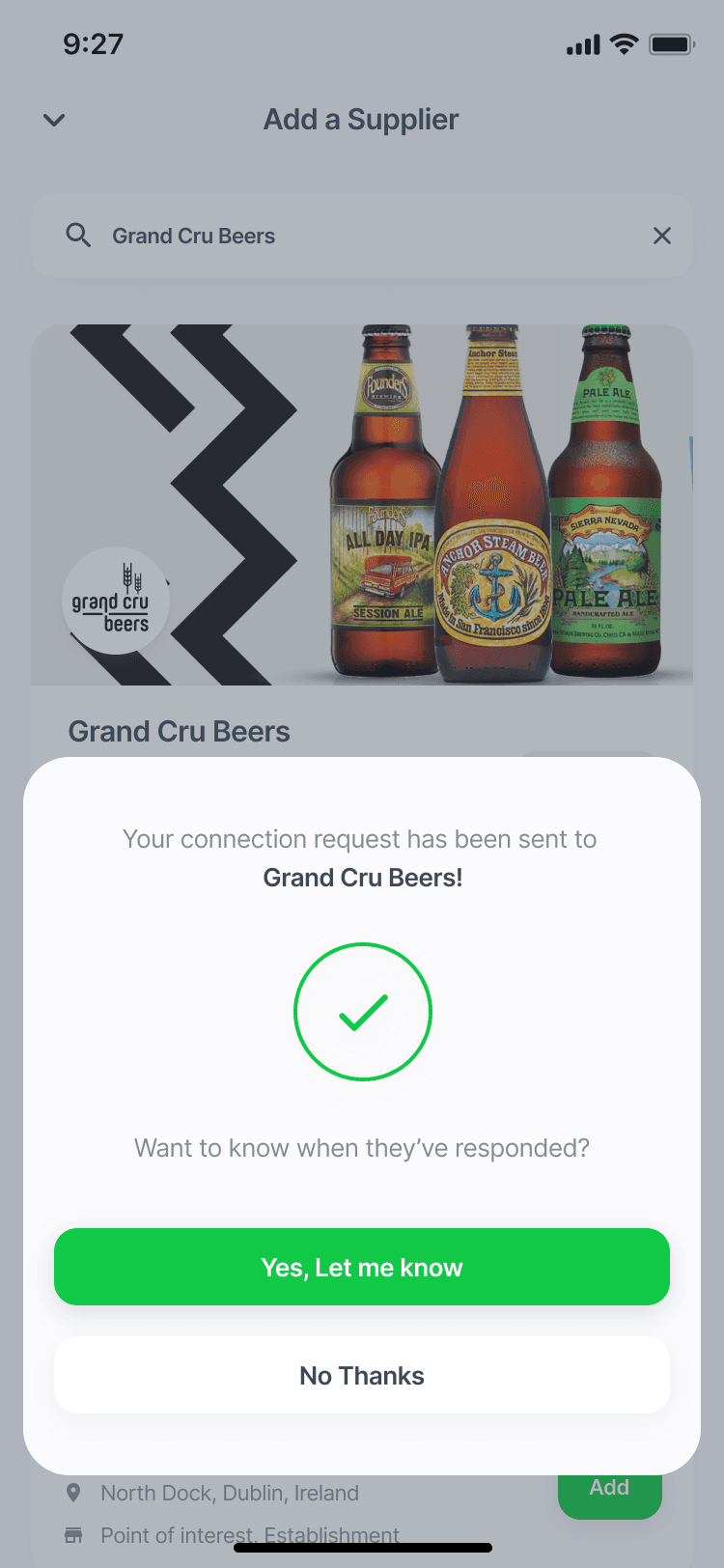 UnifyOrdering mobile experience screen 6